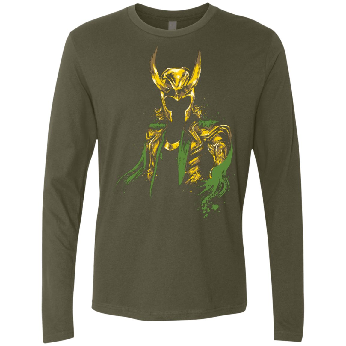 T-Shirts Military Green / S God of Mischief Men's Premium Long Sleeve