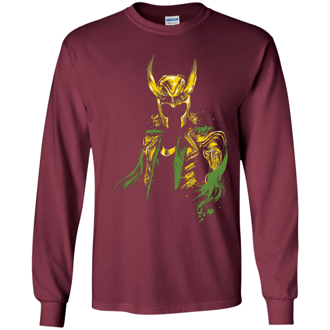 T-Shirts Maroon / YS God of Mischief Youth Long Sleeve T-Shirt