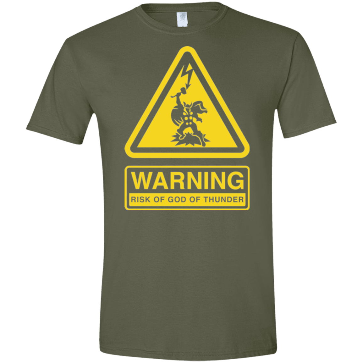 T-Shirts Military Green / S God of Thunder Men's Semi-Fitted Softstyle