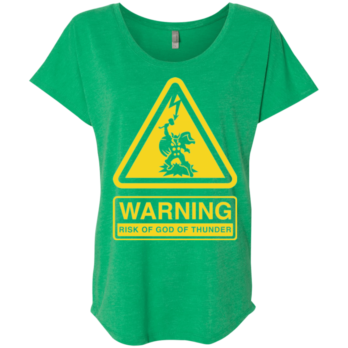 T-Shirts Envy / X-Small God of Thunder Triblend Dolman Sleeve