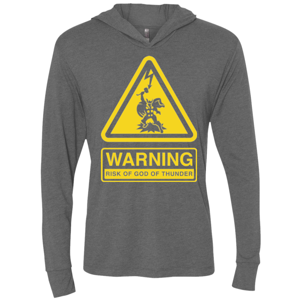 T-Shirts Premium Heather / X-Small God of Thunder Triblend Long Sleeve Hoodie Tee