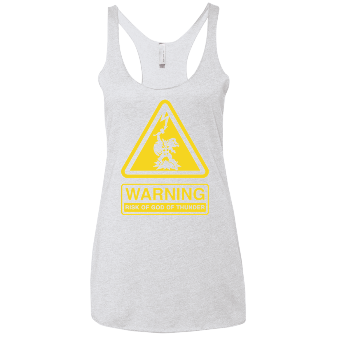 T-Shirts Heather White / X-Small God of Thunder Women's Triblend Racerback Tank
