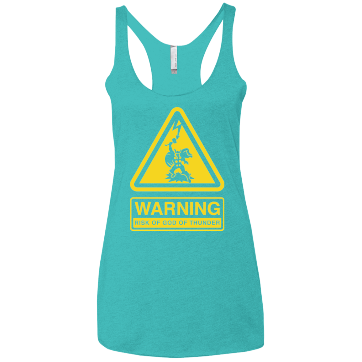 T-Shirts Tahiti Blue / X-Small God of Thunder Women's Triblend Racerback Tank