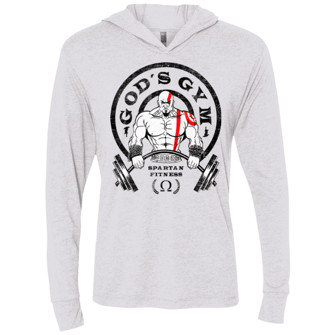 T-Shirts Heather White / X-Small God's Gym Triblend Long Sleeve Hoodie Tee