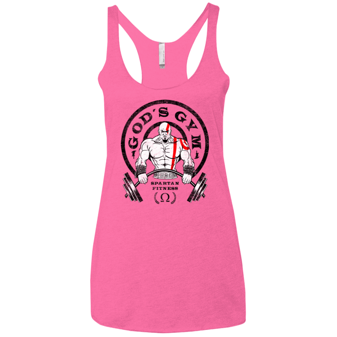 T-Shirts Vintage Pink / X-Small God's Gym Women's Triblend Racerback Tank