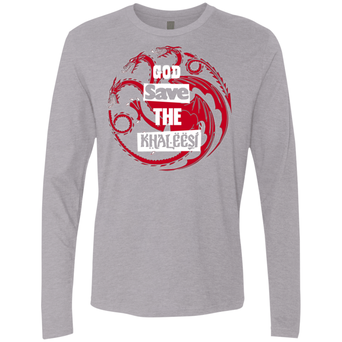 T-Shirts Heather Grey / Small God save Men's Premium Long Sleeve