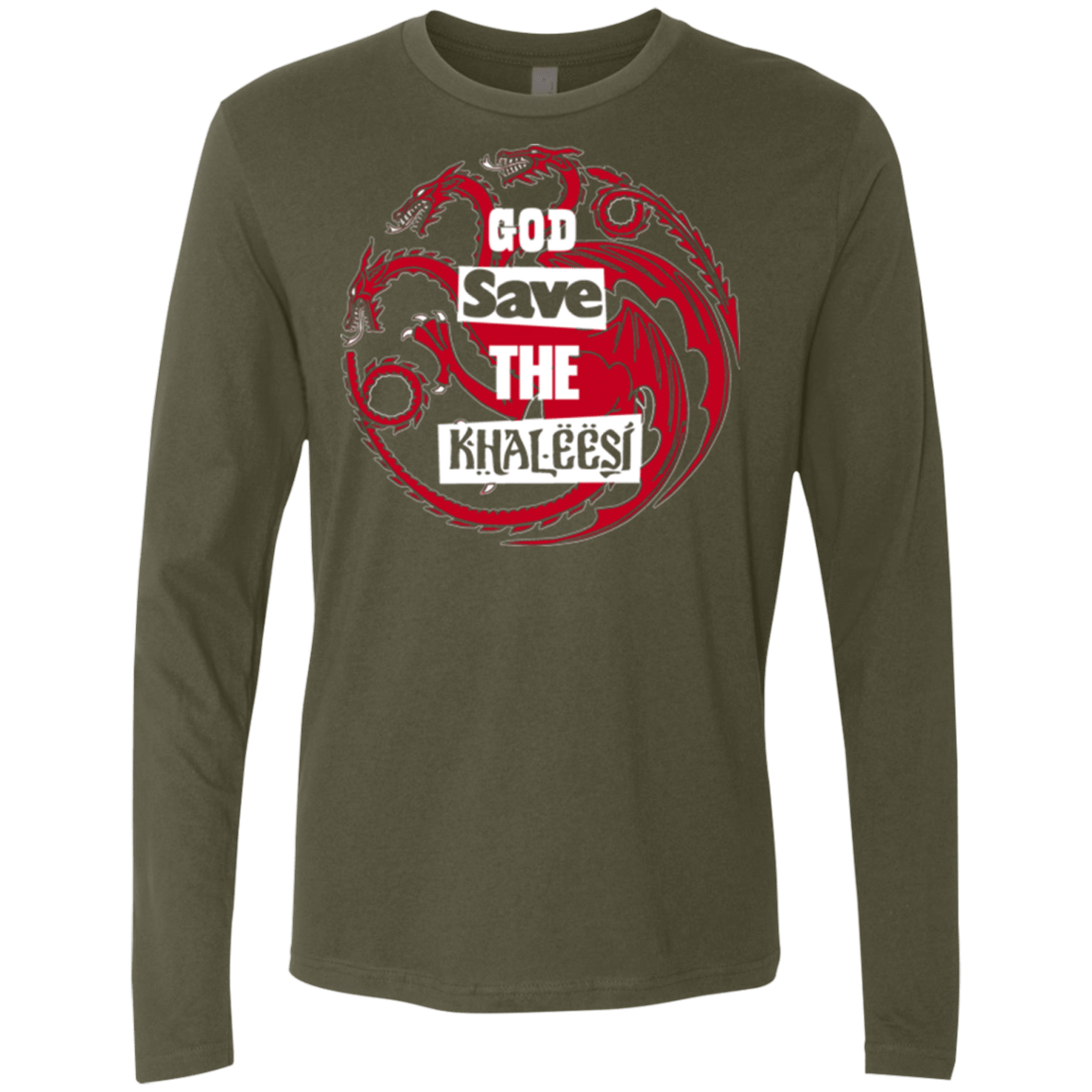 T-Shirts Military Green / Small God save Men's Premium Long Sleeve