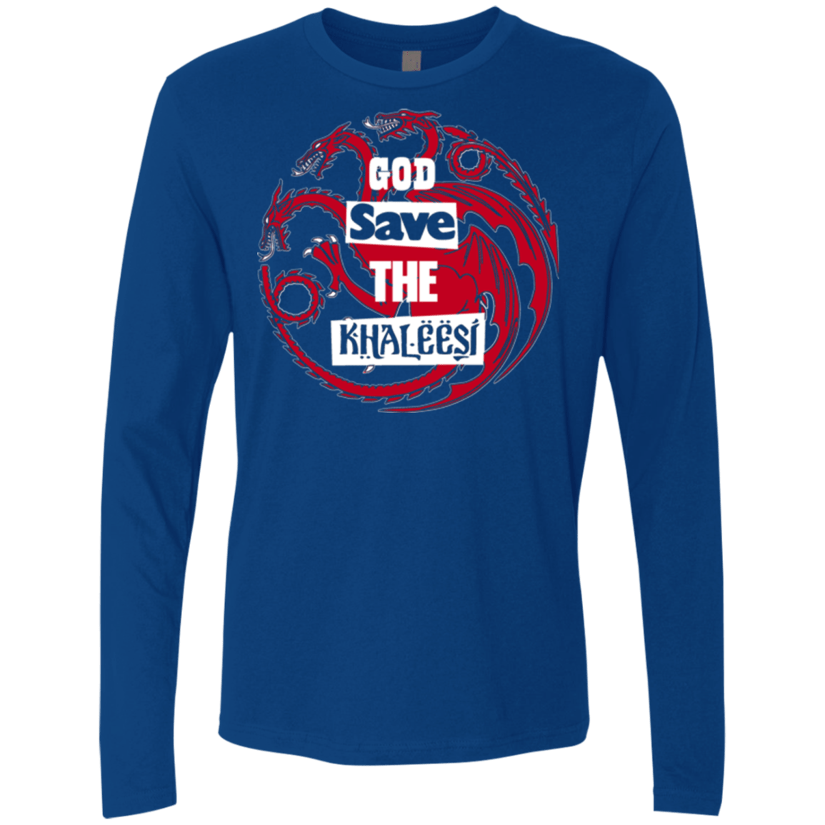T-Shirts Royal / Small God save Men's Premium Long Sleeve