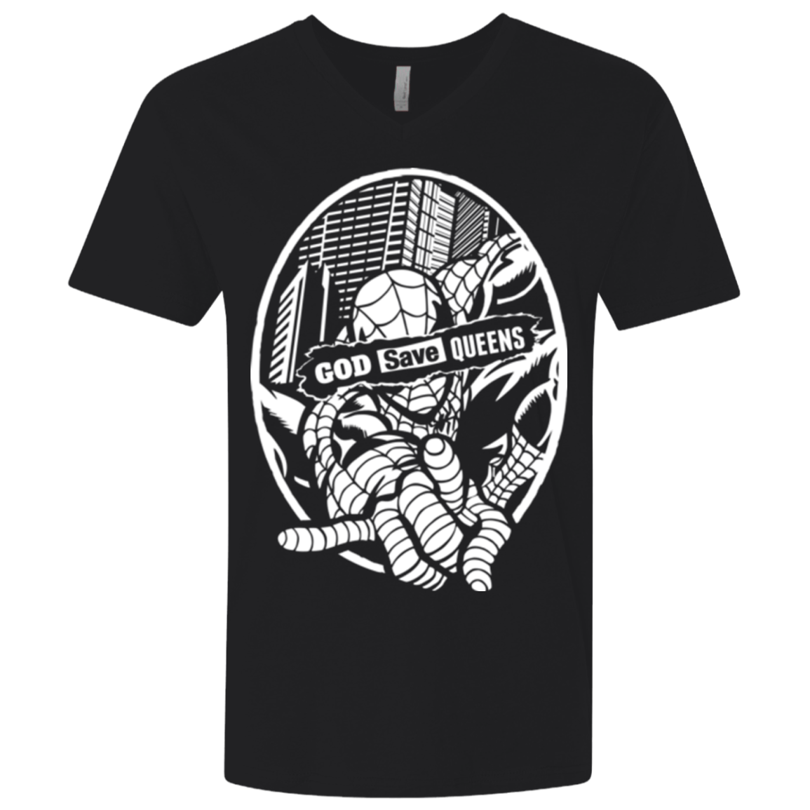 T-Shirts Black / X-Small GOD SAVE QUEENS Men's Premium V-Neck