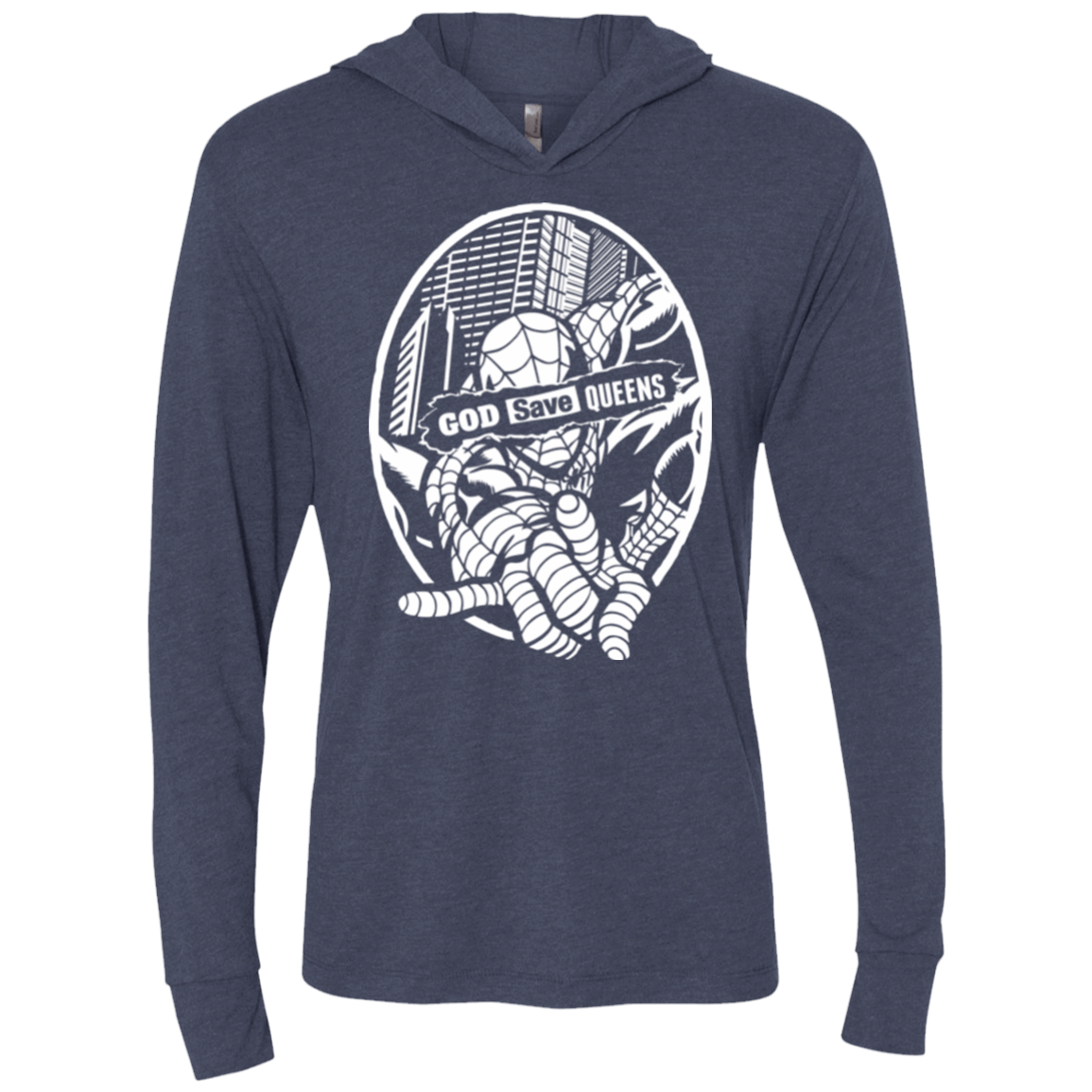 T-Shirts Vintage Navy / X-Small GOD SAVE QUEENS Triblend Long Sleeve Hoodie Tee