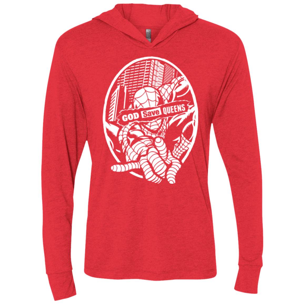 T-Shirts Vintage Red / X-Small GOD SAVE QUEENS Triblend Long Sleeve Hoodie Tee