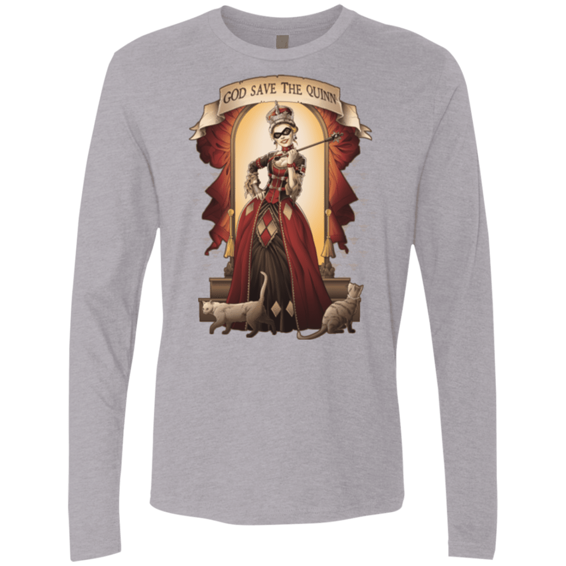 T-Shirts Heather Grey / Small God Save The Quinn Men's Premium Long Sleeve
