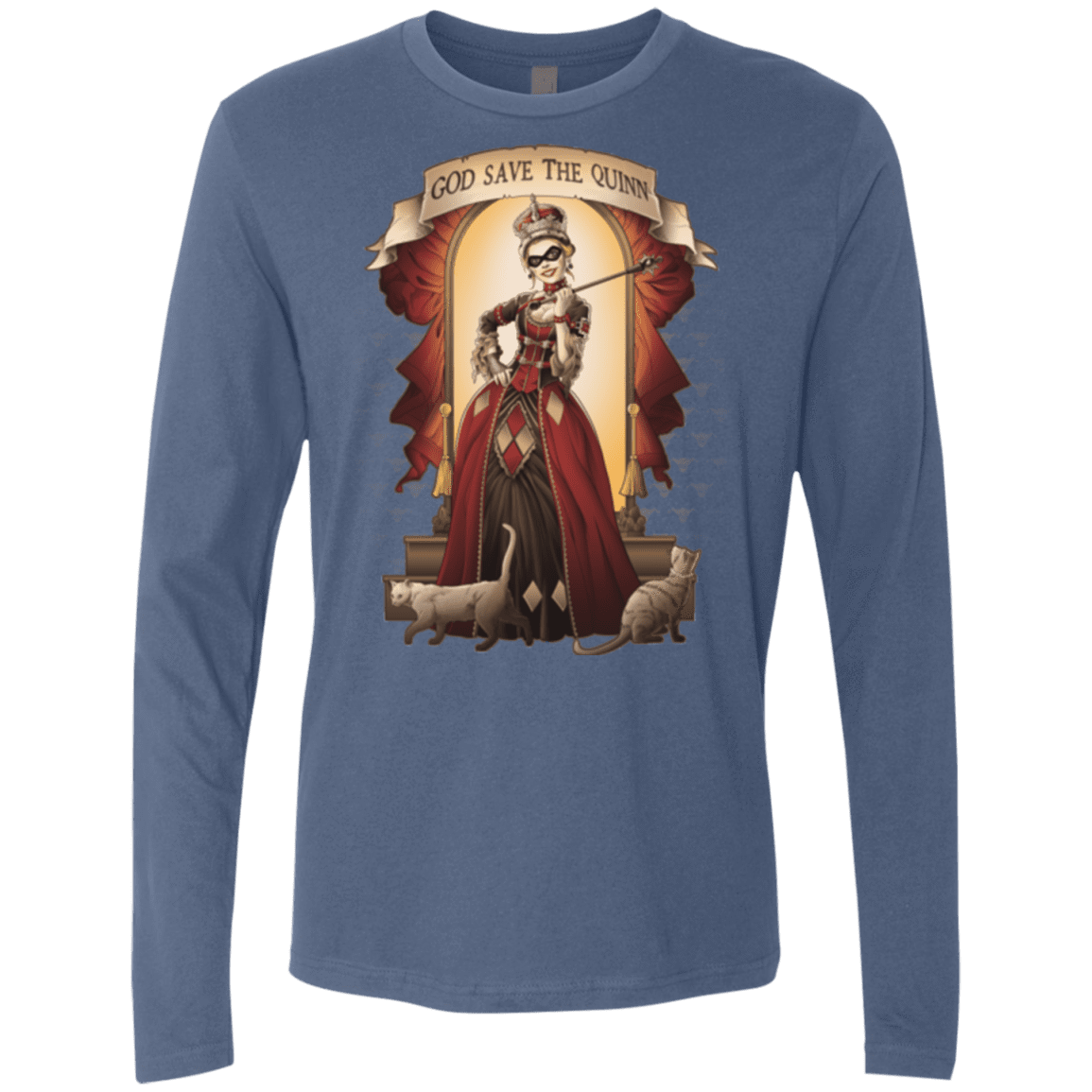 T-Shirts Indigo / Small God Save The Quinn Men's Premium Long Sleeve