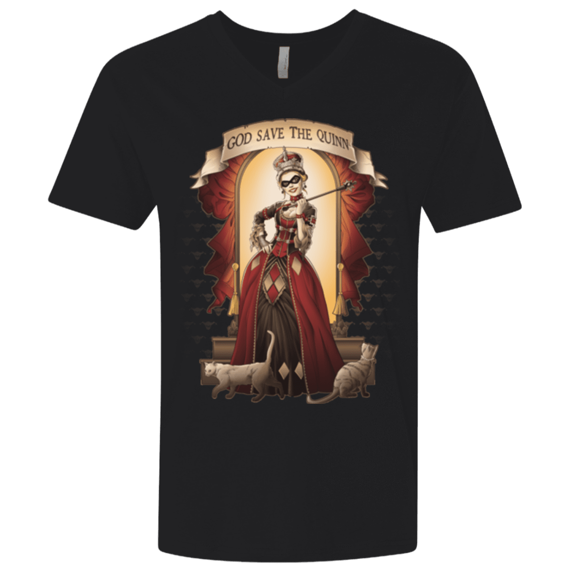 T-Shirts Black / X-Small God Save The Quinn Men's Premium V-Neck