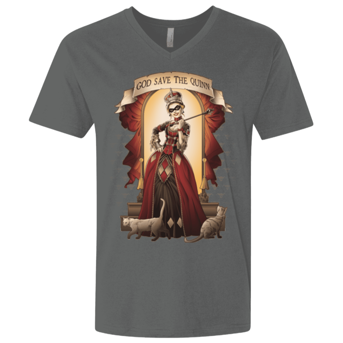 T-Shirts Heavy Metal / X-Small God Save The Quinn Men's Premium V-Neck