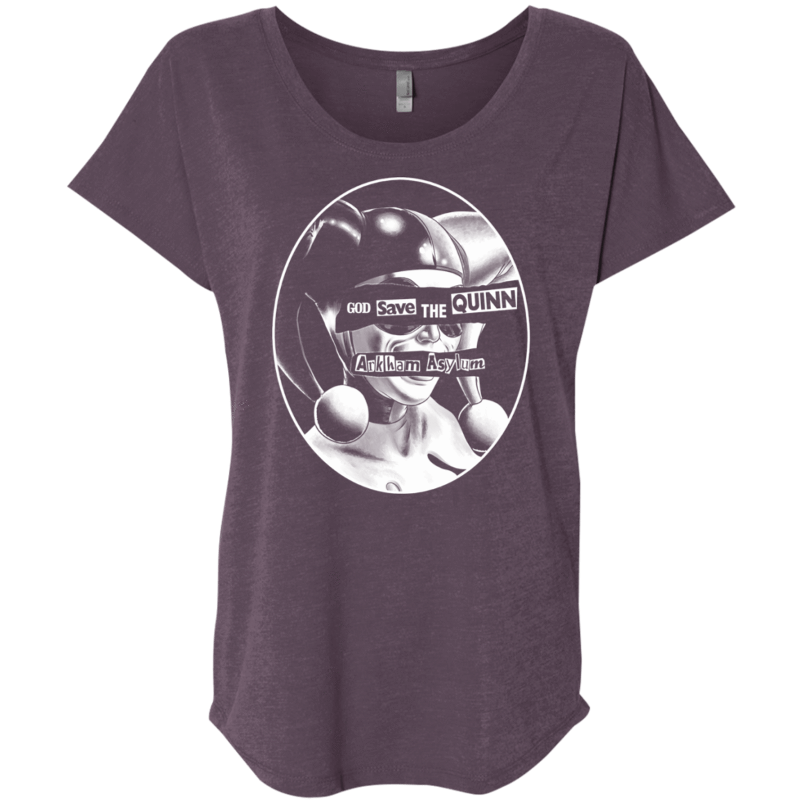 T-Shirts Vintage Purple / X-Small God Save The Quinn Triblend Dolman Sleeve