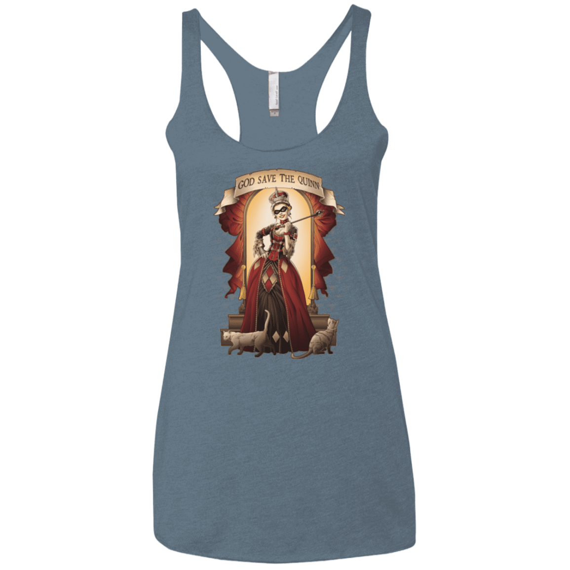 T-Shirts Indigo / X-Small God Save The Quinn Women's Triblend Racerback Tank