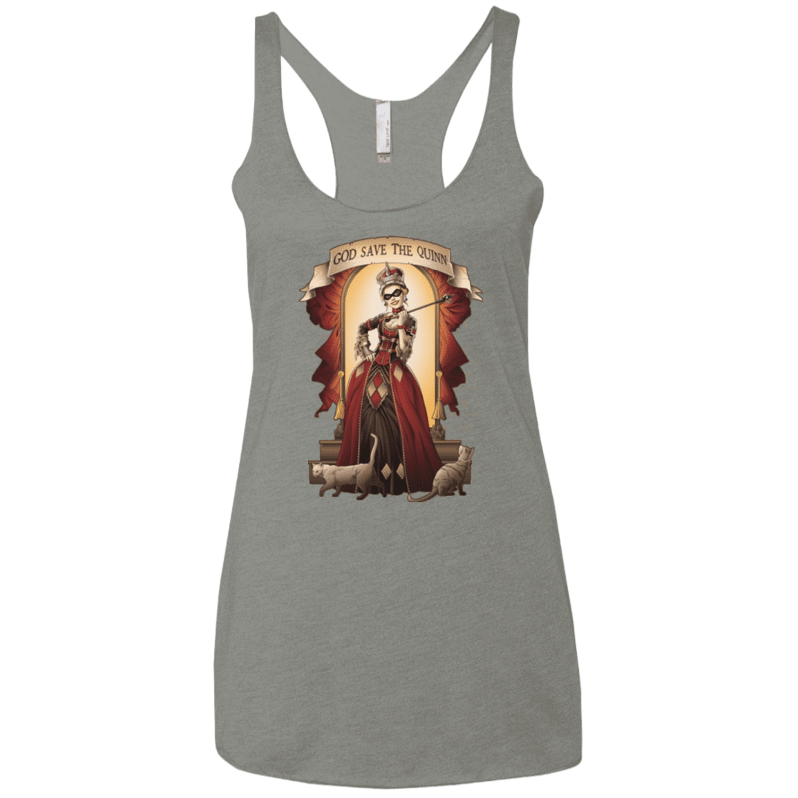T-Shirts Venetian Grey / X-Small God Save The Quinn Women's Triblend Racerback Tank