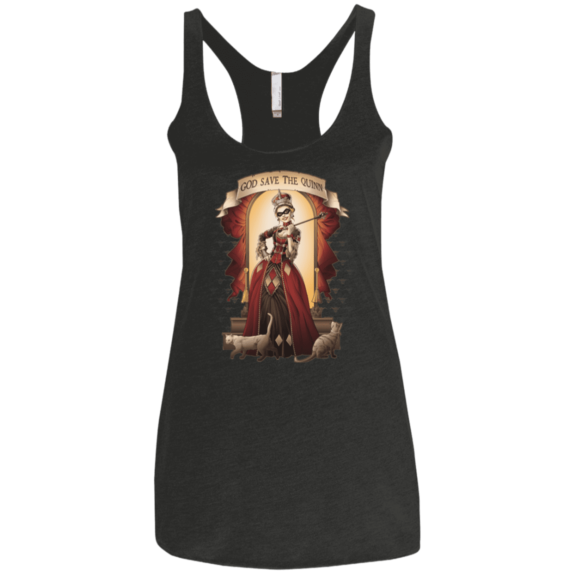 T-Shirts Vintage Black / X-Small God Save The Quinn Women's Triblend Racerback Tank