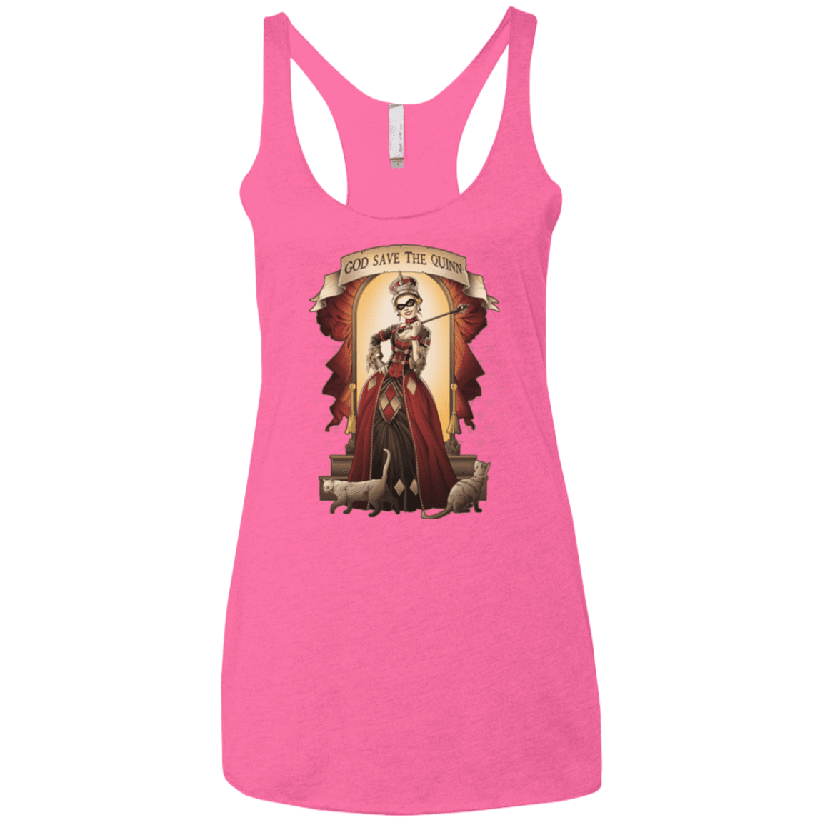 T-Shirts Vintage Pink / X-Small God Save The Quinn Women's Triblend Racerback Tank