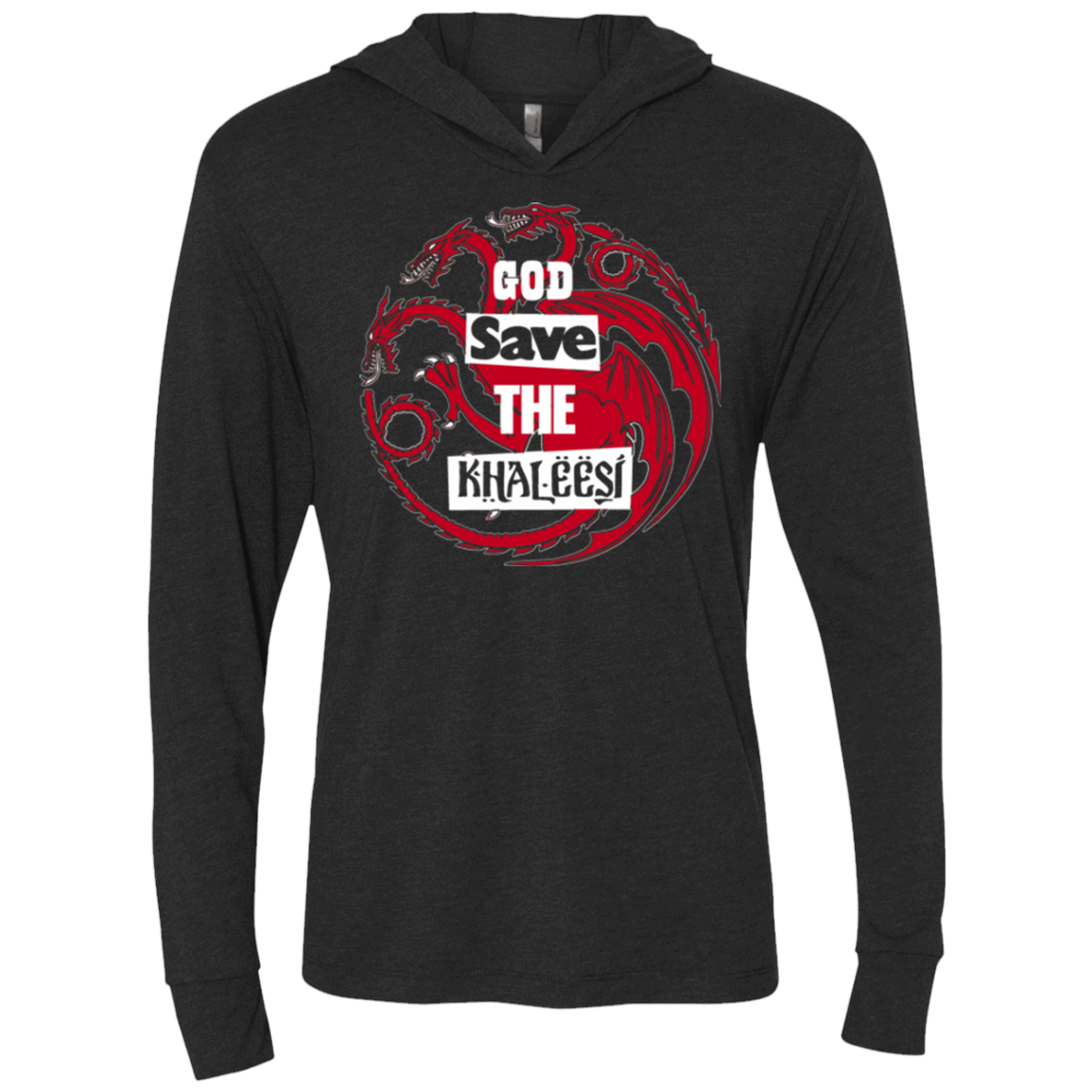 T-Shirts Vintage Black / X-Small God save Triblend Long Sleeve Hoodie Tee