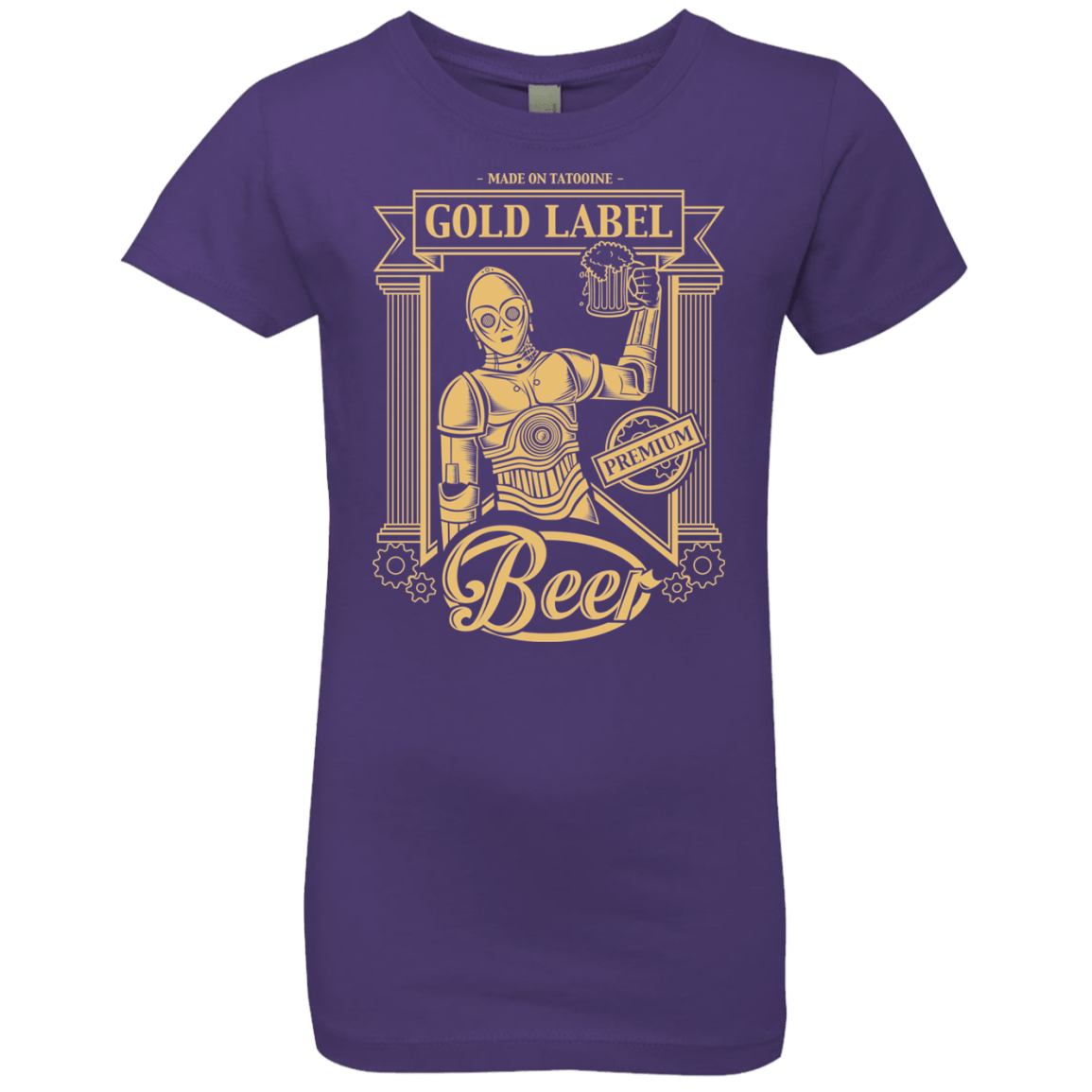 T-Shirts Purple Rush / YXS Gold Label Beer Girls Premium T-Shirt