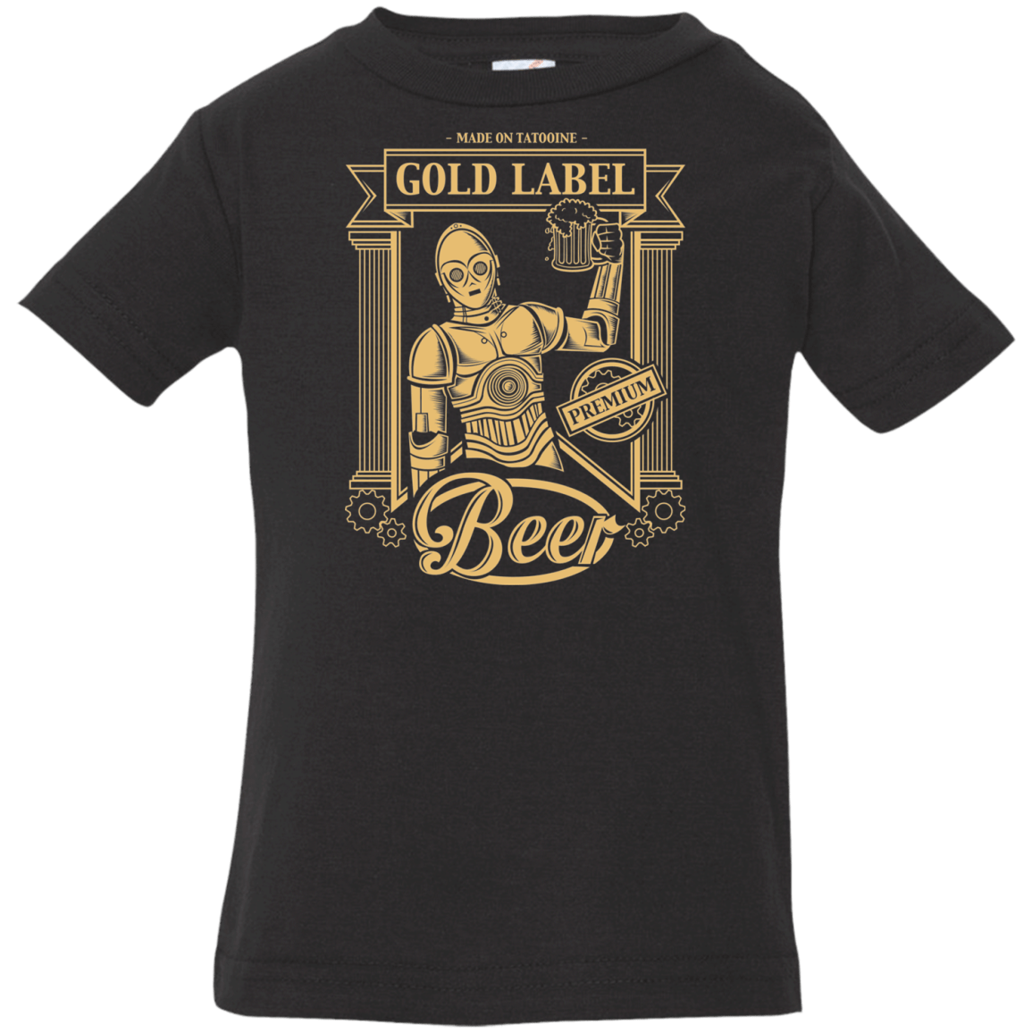 T-Shirts Black / 6 Months Gold Label Beer Infant Premium T-Shirt