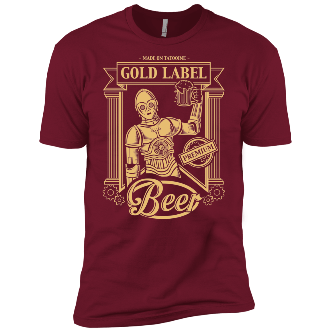 T-Shirts Cardinal / X-Small Gold Label Beer Men's Premium T-Shirt