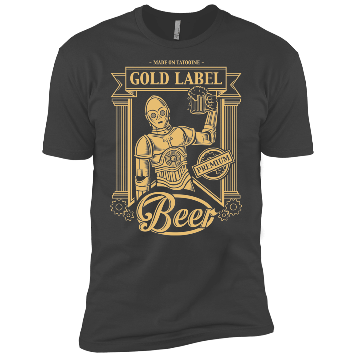 T-Shirts Heavy Metal / X-Small Gold Label Beer Men's Premium T-Shirt