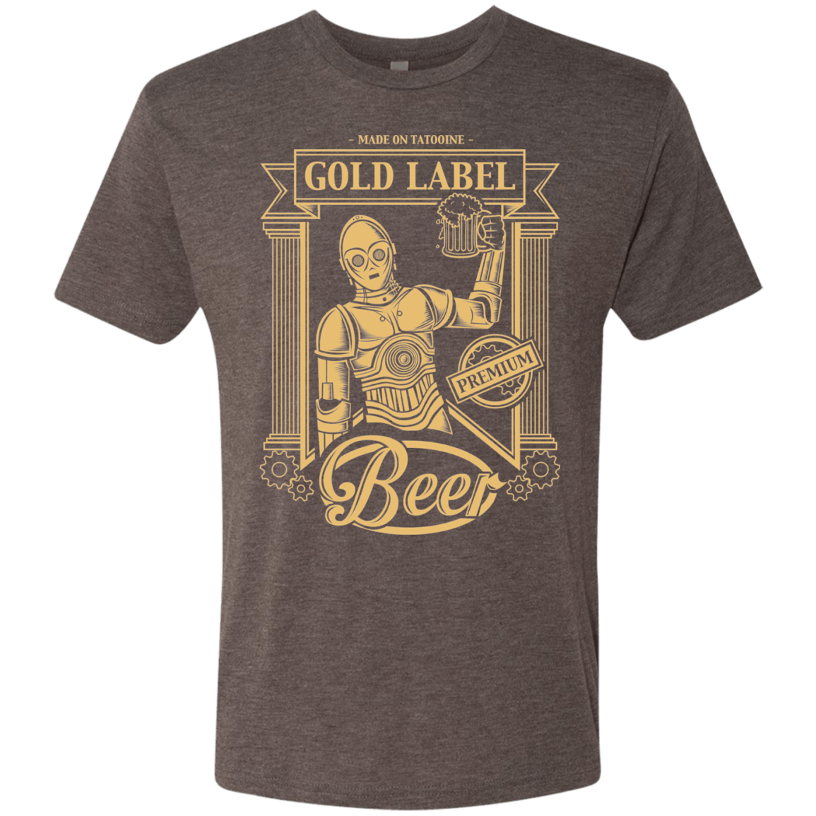 T-Shirts Macchiato / S Gold Label Beer Men's Triblend T-Shirt