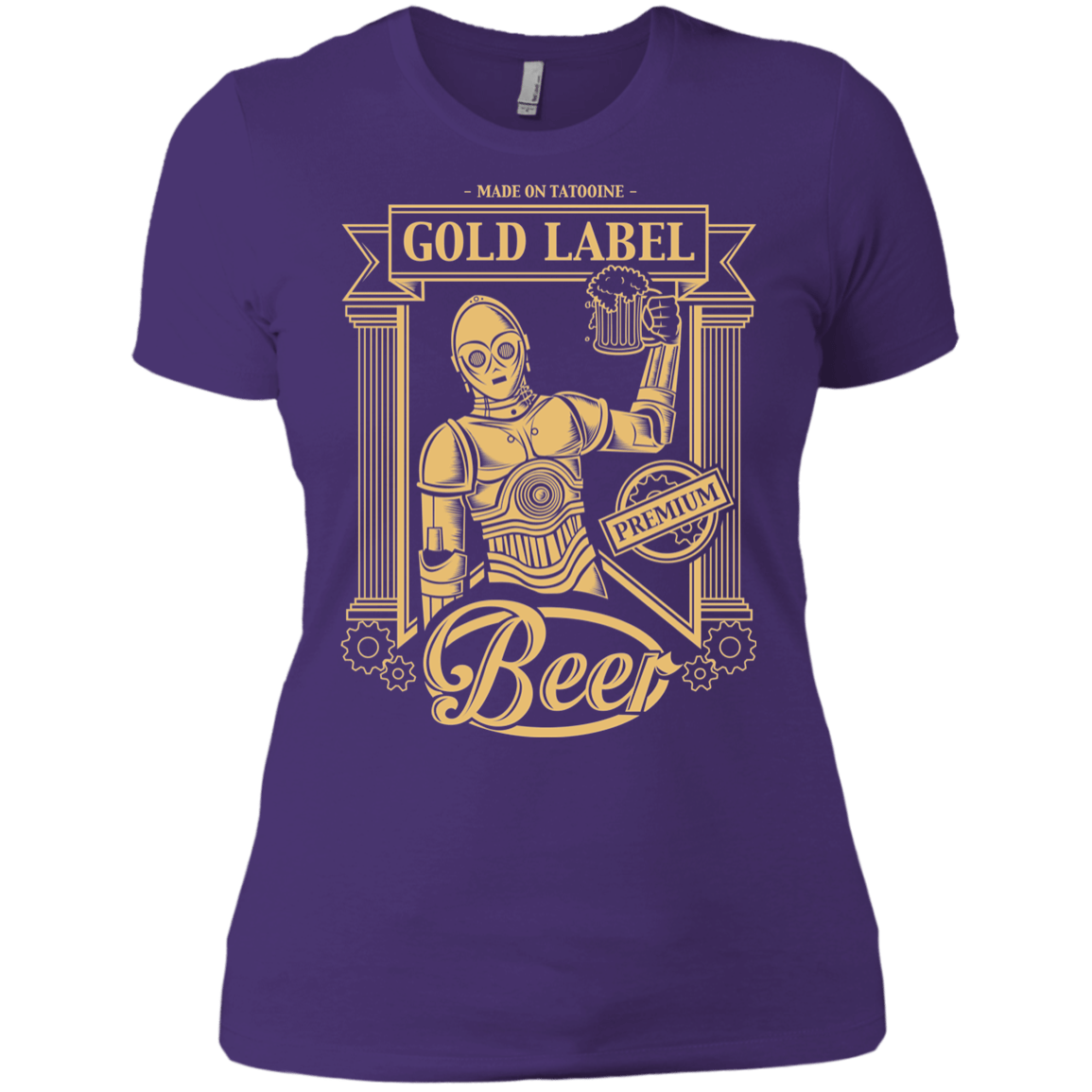 T-Shirts Purple Rush/ / X-Small Gold Label Beer Women's Premium T-Shirt