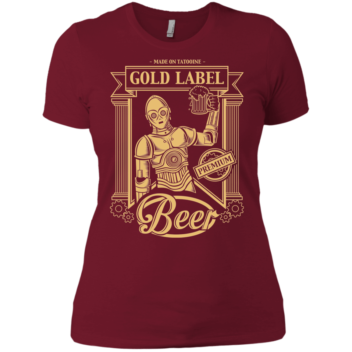 T-Shirts Scarlet / X-Small Gold Label Beer Women's Premium T-Shirt