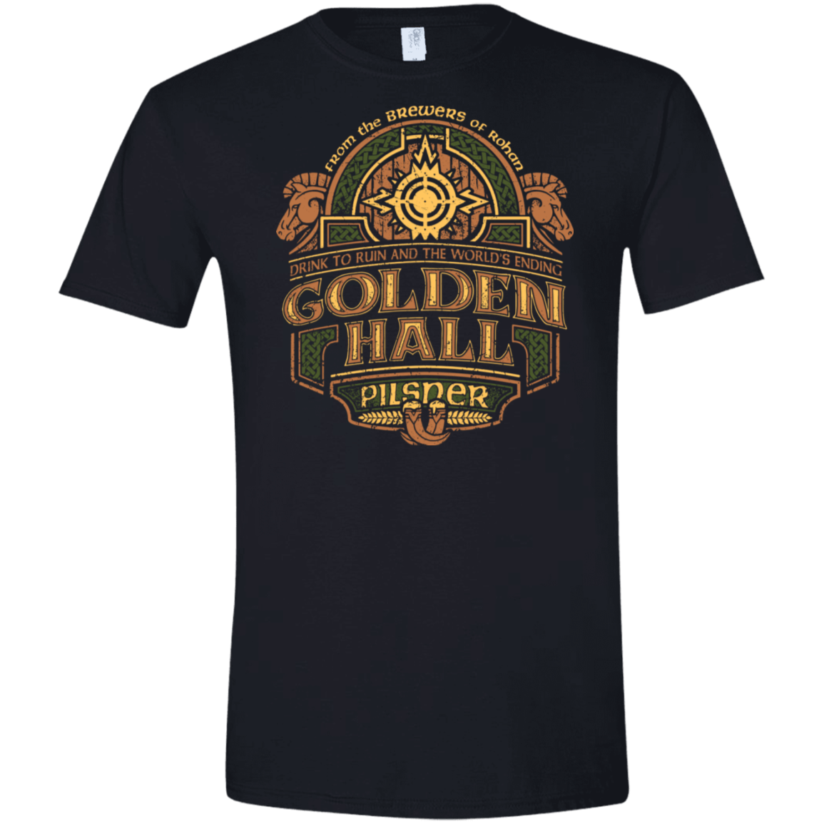 T-Shirts Black / X-Small Golden Hall Pilsner Men's Semi-Fitted Softstyle