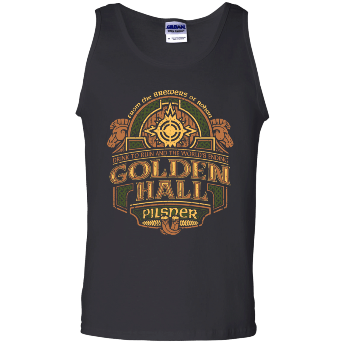 T-Shirts Black / S Golden Hall Pilsner Men's Tank Top