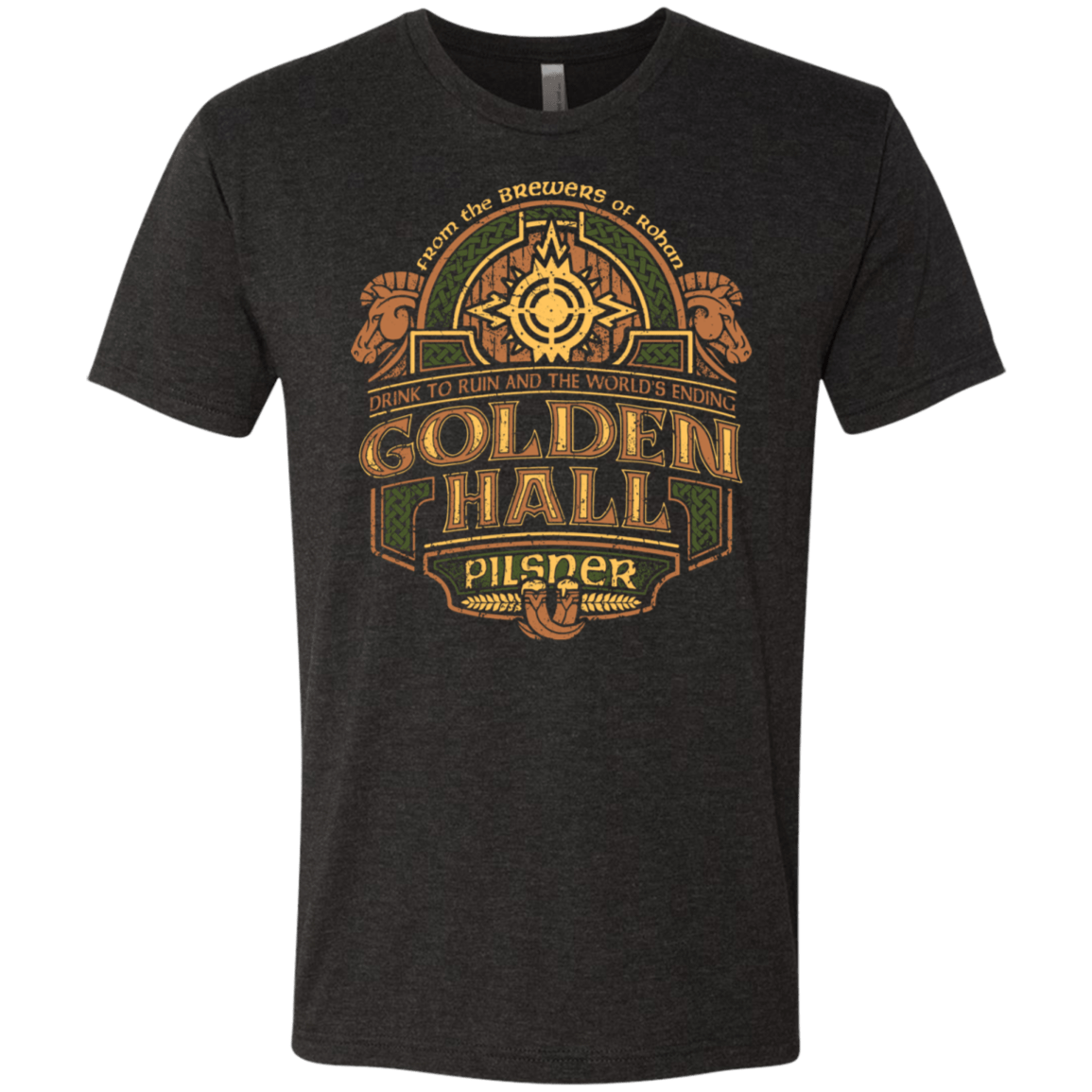 T-Shirts Vintage Black / S Golden Hall Pilsner Men's Triblend T-Shirt