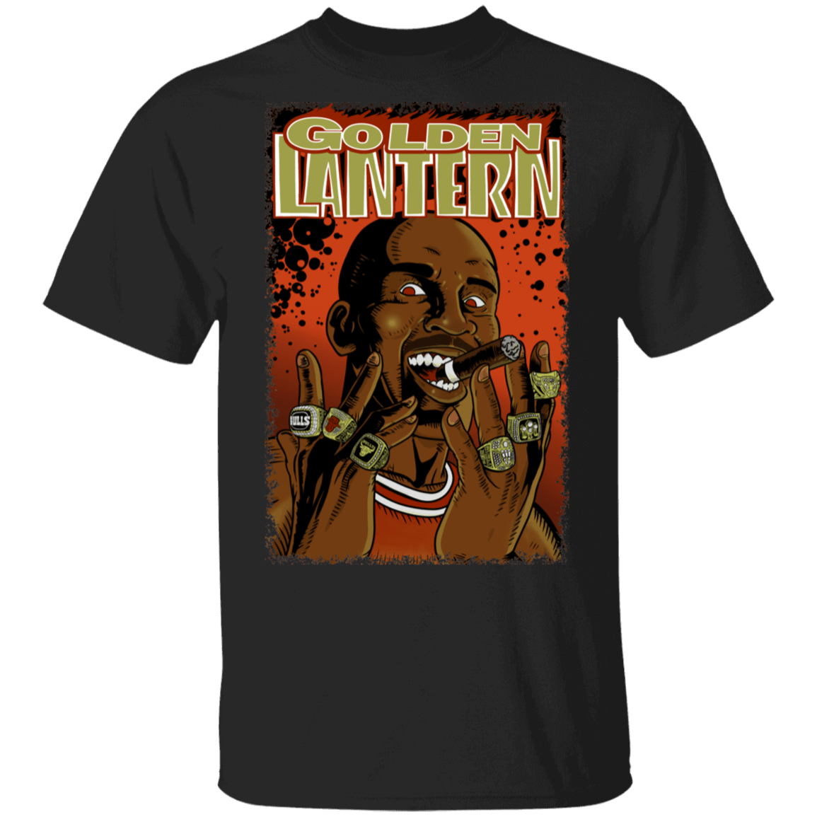 T-Shirts Black / S Golden Lantern T-Shirt