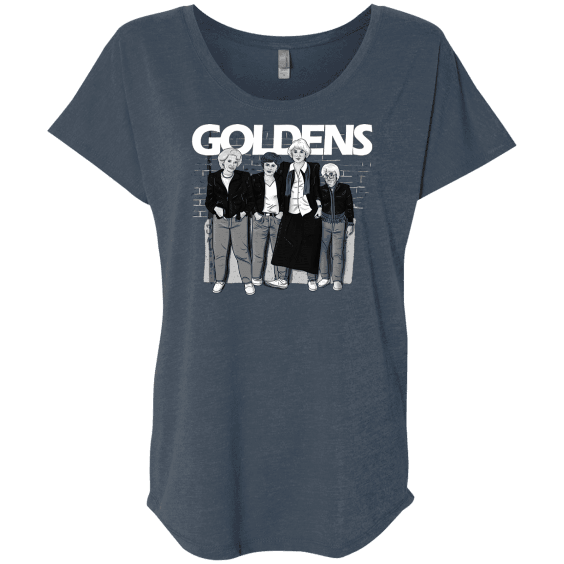 T-Shirts Indigo / X-Small Goldens Triblend Dolman Sleeve