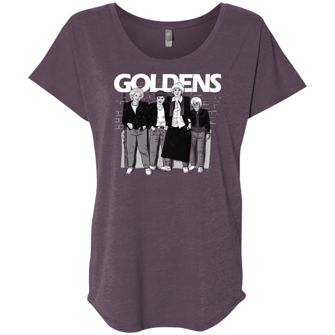 T-Shirts Vintage Purple / X-Small Goldens Triblend Dolman Sleeve