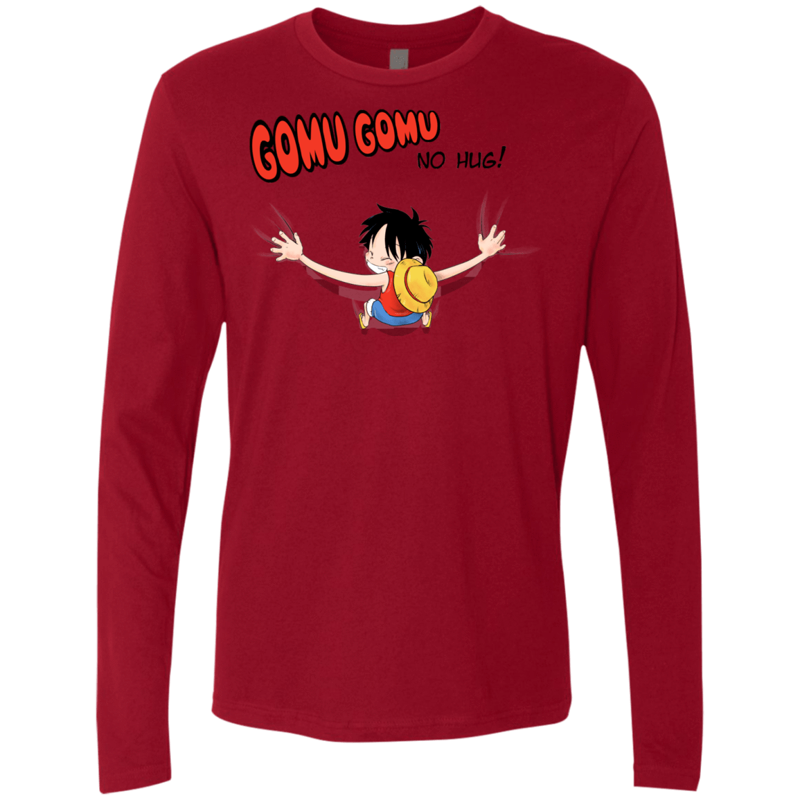 T-Shirts Cardinal / Small Gomu Gomu no Hug Men's Premium Long Sleeve