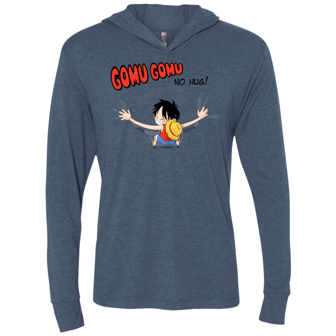 T-Shirts Indigo / X-Small Gomu Gomu no Hug Triblend Long Sleeve Hoodie Tee