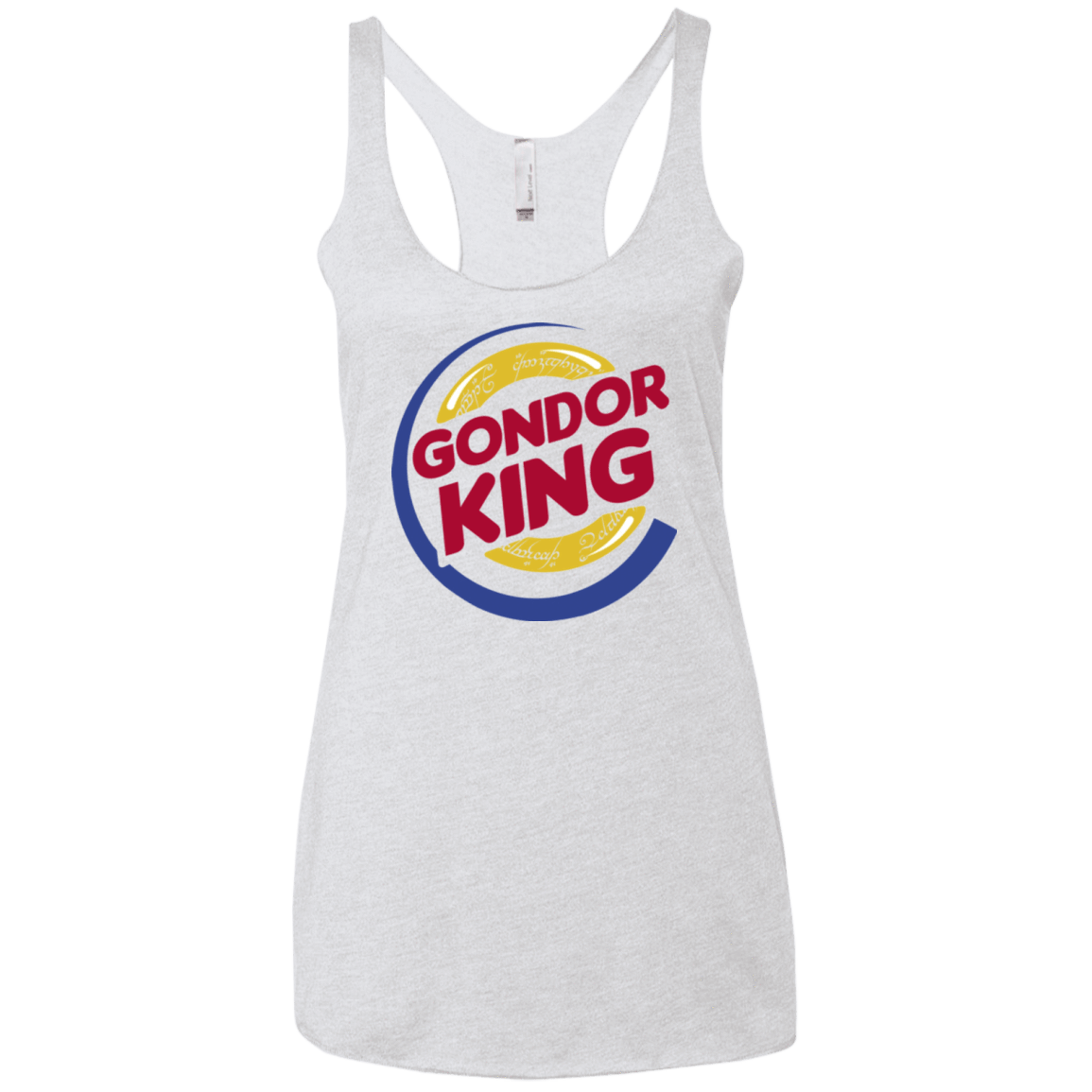 T-Shirts Heather White / X-Small Gondor King Women's Triblend Racerback Tank