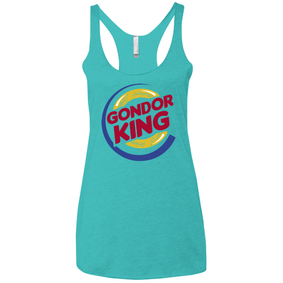 T-Shirts Tahiti Blue / X-Small Gondor King Women's Triblend Racerback Tank