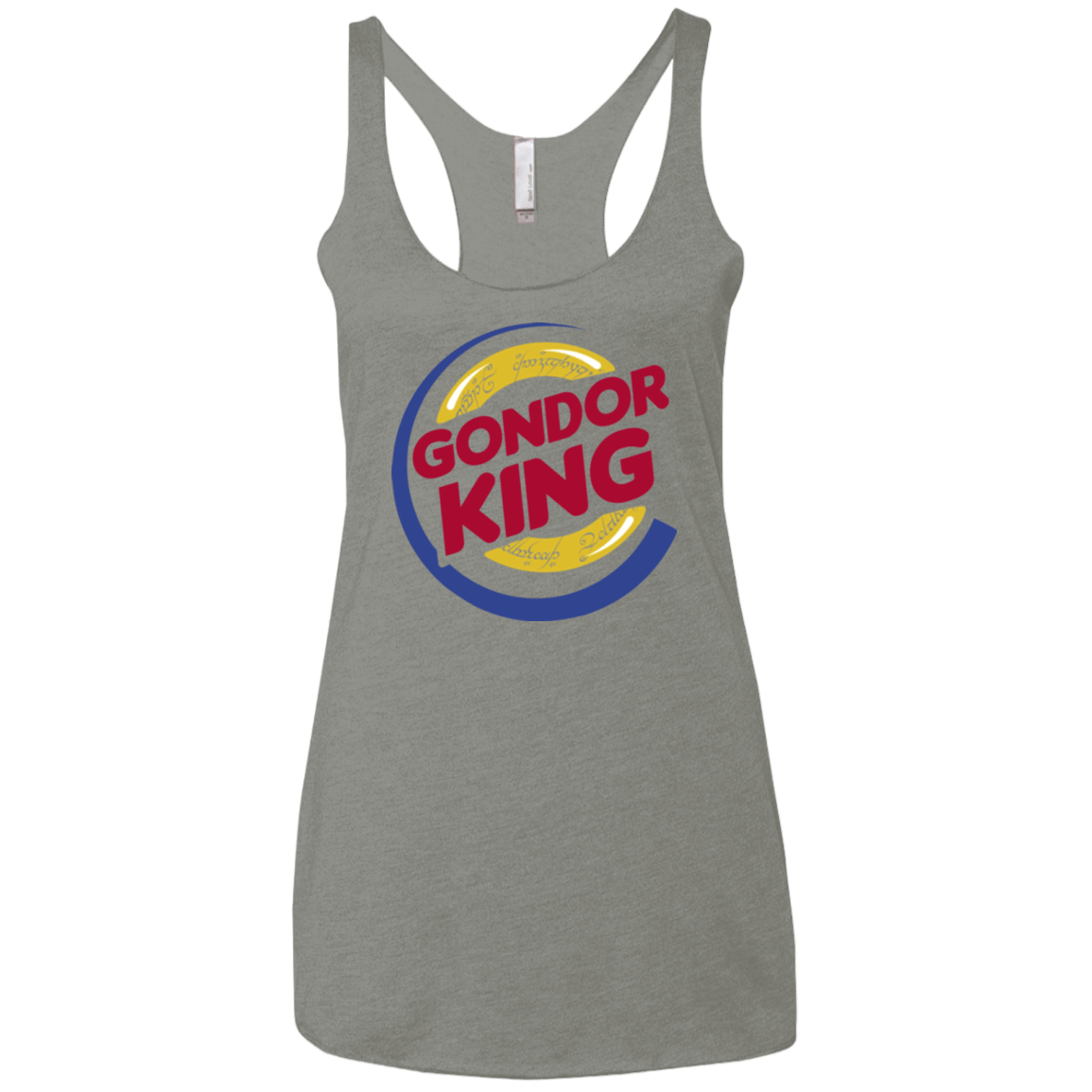 T-Shirts Venetian Grey / X-Small Gondor King Women's Triblend Racerback Tank