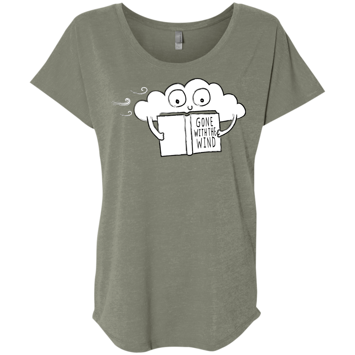 T-Shirts Venetian Grey / X-Small Gone with the Wind Triblend Dolman Sleeve