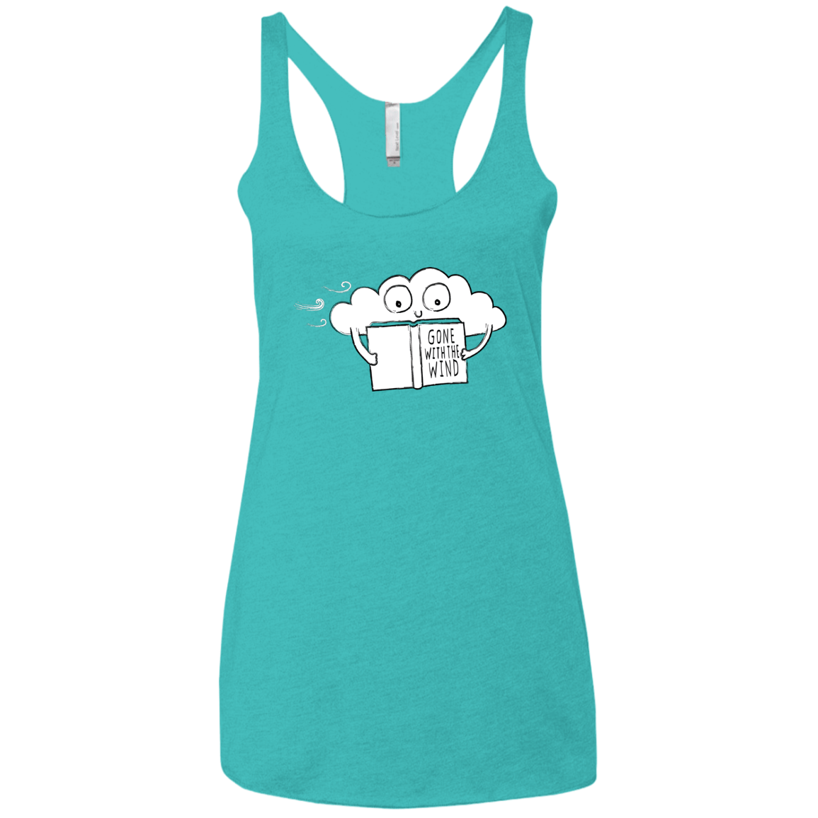 T-Shirts Tahiti Blue / X-Small Gone with the Wind Women's Triblend Racerback Tank