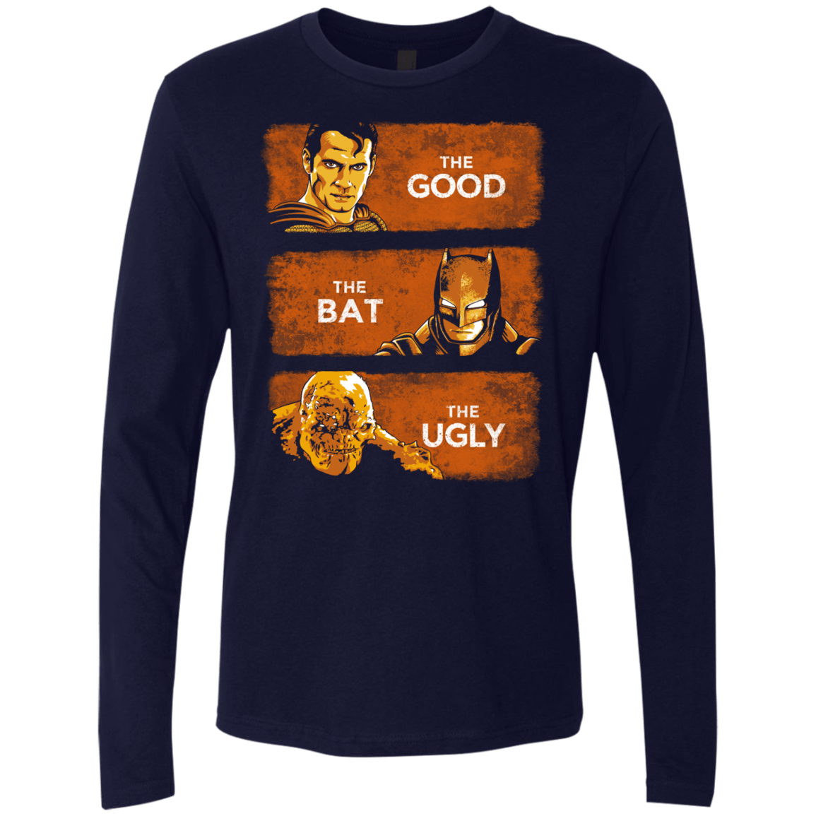 T-Shirts Midnight Navy / S Good, Bat, Ugly Men's Premium Long Sleeve