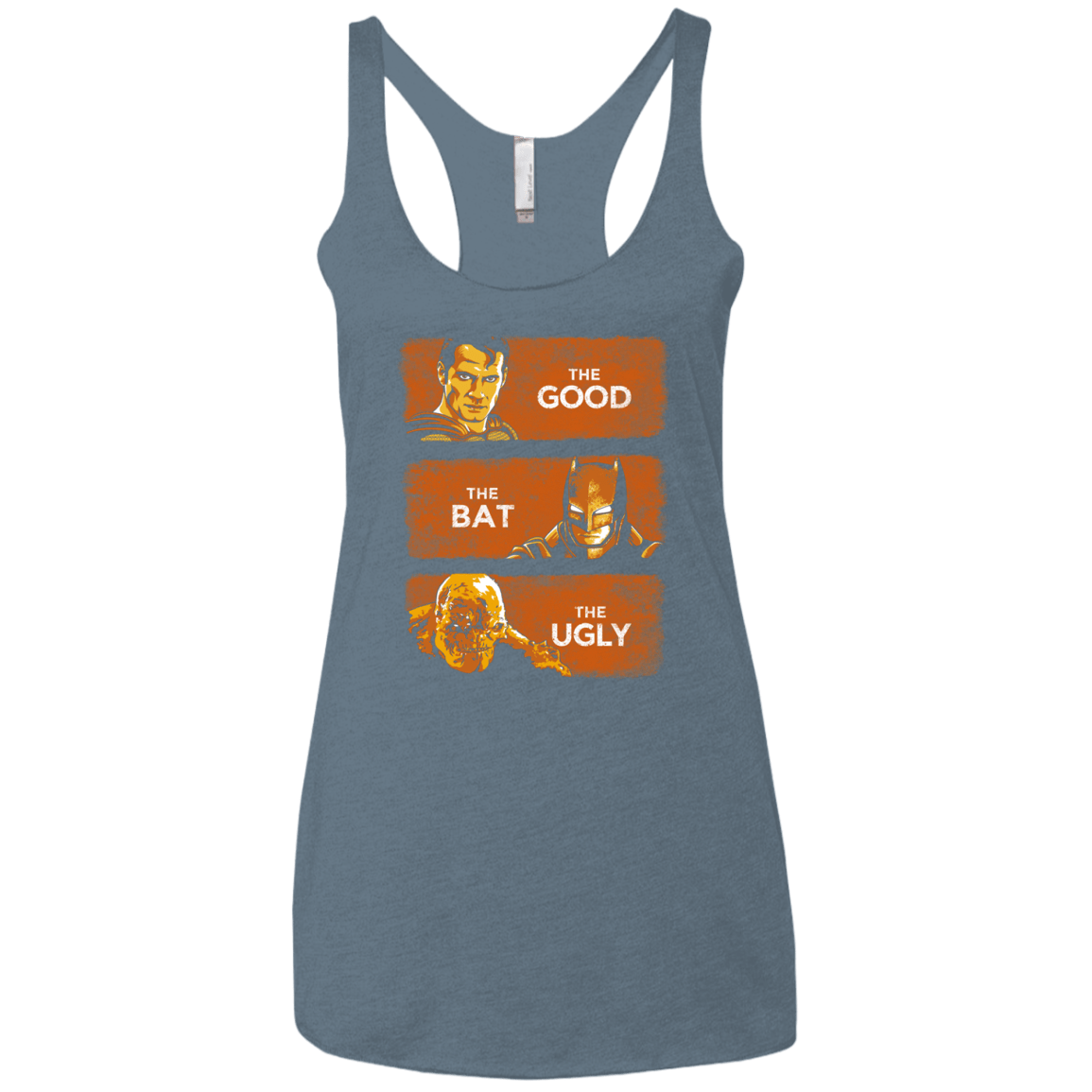 T-Shirts Indigo / X-Small Good, Bat, Ugly Women's Triblend Racerback Tank