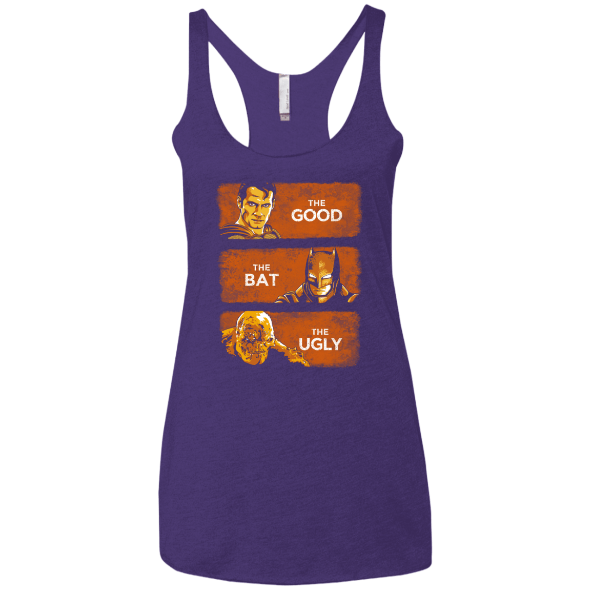 T-Shirts Purple Rush / X-Small Good, Bat, Ugly Women's Triblend Racerback Tank
