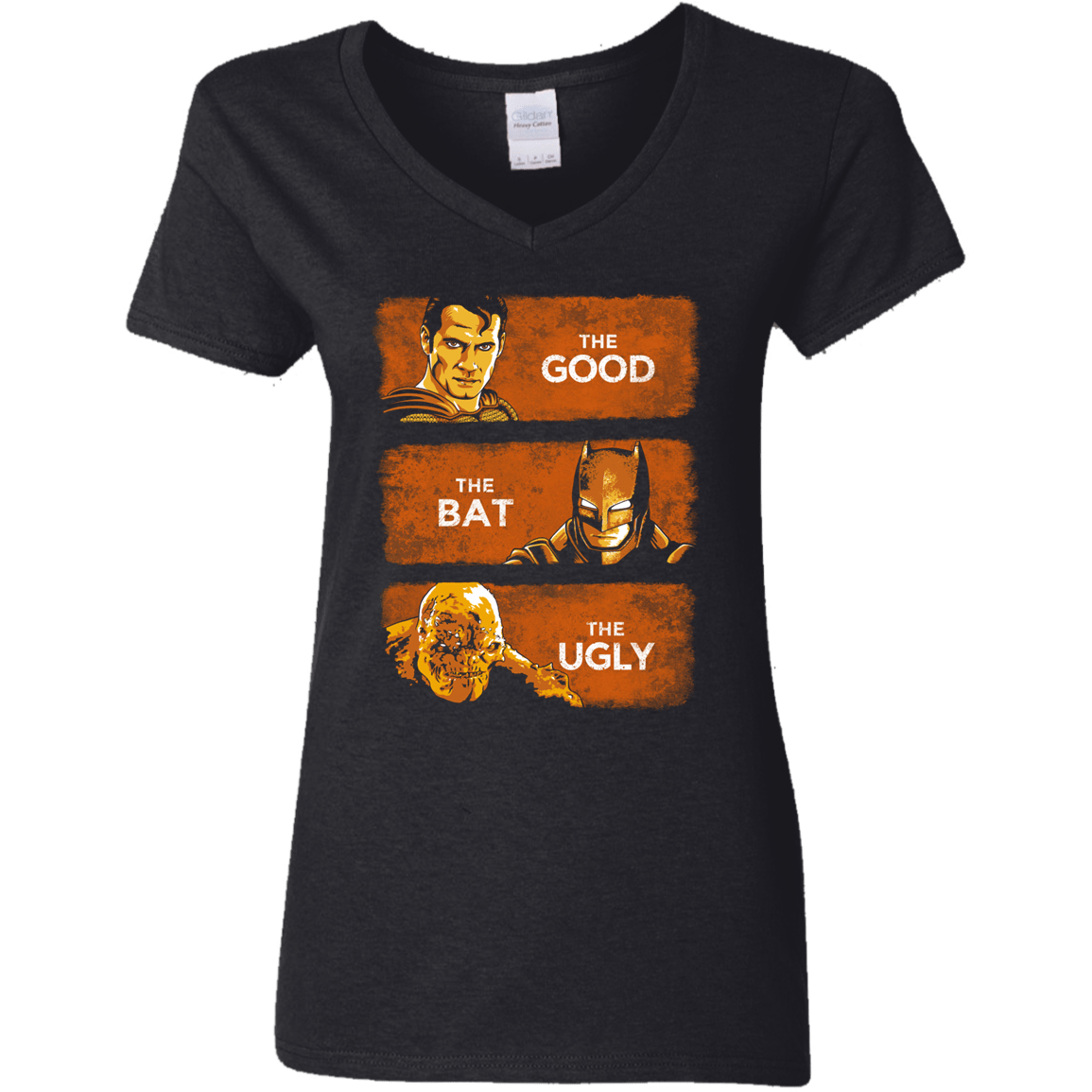 T-Shirts Black / S Good, Bat, Ugly Women's V-Neck T-Shirt