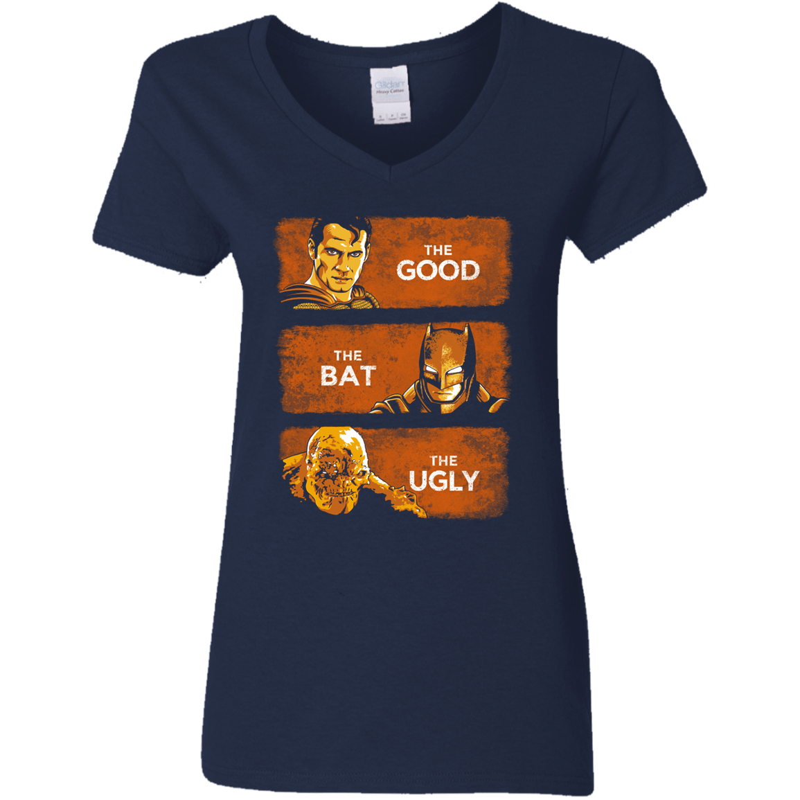 T-Shirts Navy / S Good, Bat, Ugly Women's V-Neck T-Shirt